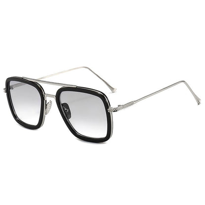 New Iron Man Sunglasses European and American Fashion Box Downey Same Sunglasses Mens Trendy Glasses Cross - border - Noctraoptics