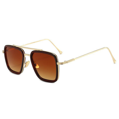 New Iron Man Sunglasses European and American Fashion Box Downey Same Sunglasses Mens Trendy Glasses Cross - border - Noctraoptics