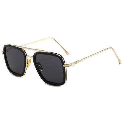 New Iron Man Sunglasses European and American Fashion Box Downey Same Sunglasses Mens Trendy Glasses Cross - border - Noctraoptics