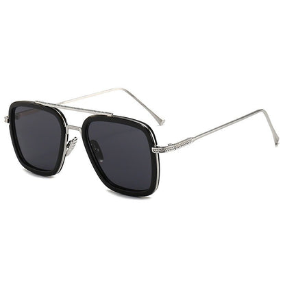 New Iron Man Sunglasses European and American Fashion Box Downey Same Sunglasses Mens Trendy Glasses Cross - border - Noctraoptics