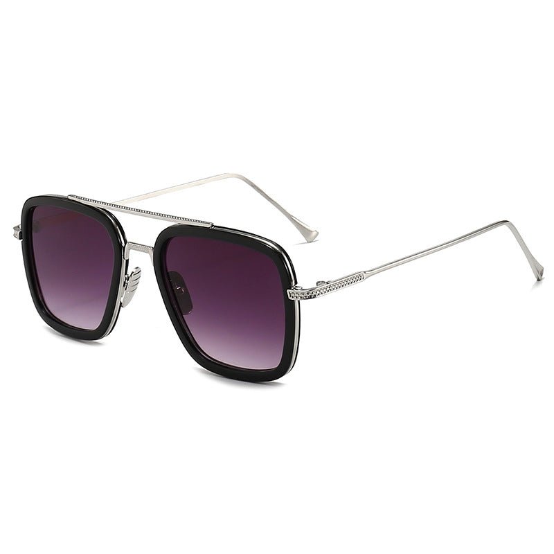 New Iron Man Sunglasses European and American Fashion Box Downey Same Sunglasses Mens Trendy Glasses Cross - border - Noctraoptics