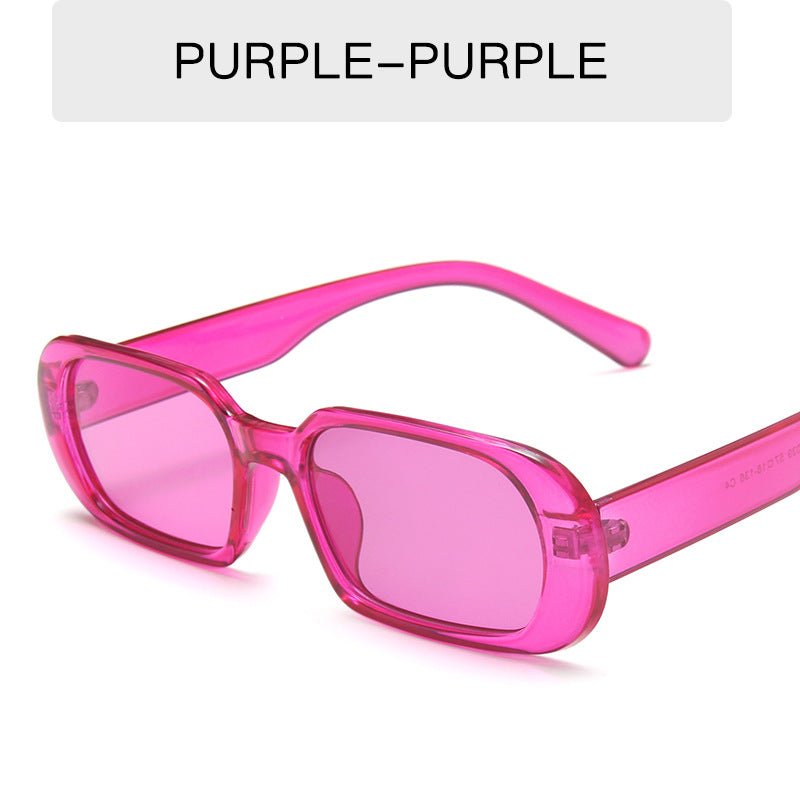 Retro Small Frame Sunglasses Female Candy Color Colorful Fashion Sunglasses - Noctraoptics